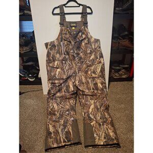 Cabelas 3XL Waterproof Insulated Bib Overalls Camouflage Pattern Adjustable Stra